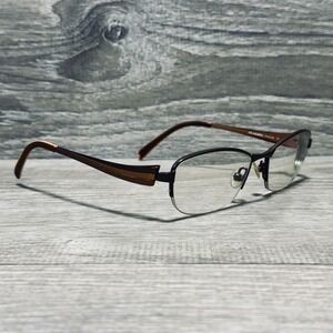 Morel‎ KOALI 7503K MO060 Eyeglass Frames 50-16-130 Brown Half Rim Rectangular